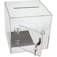 Source One Premium Cube Donation Box with Deluxe Rear Open Door and Cam
