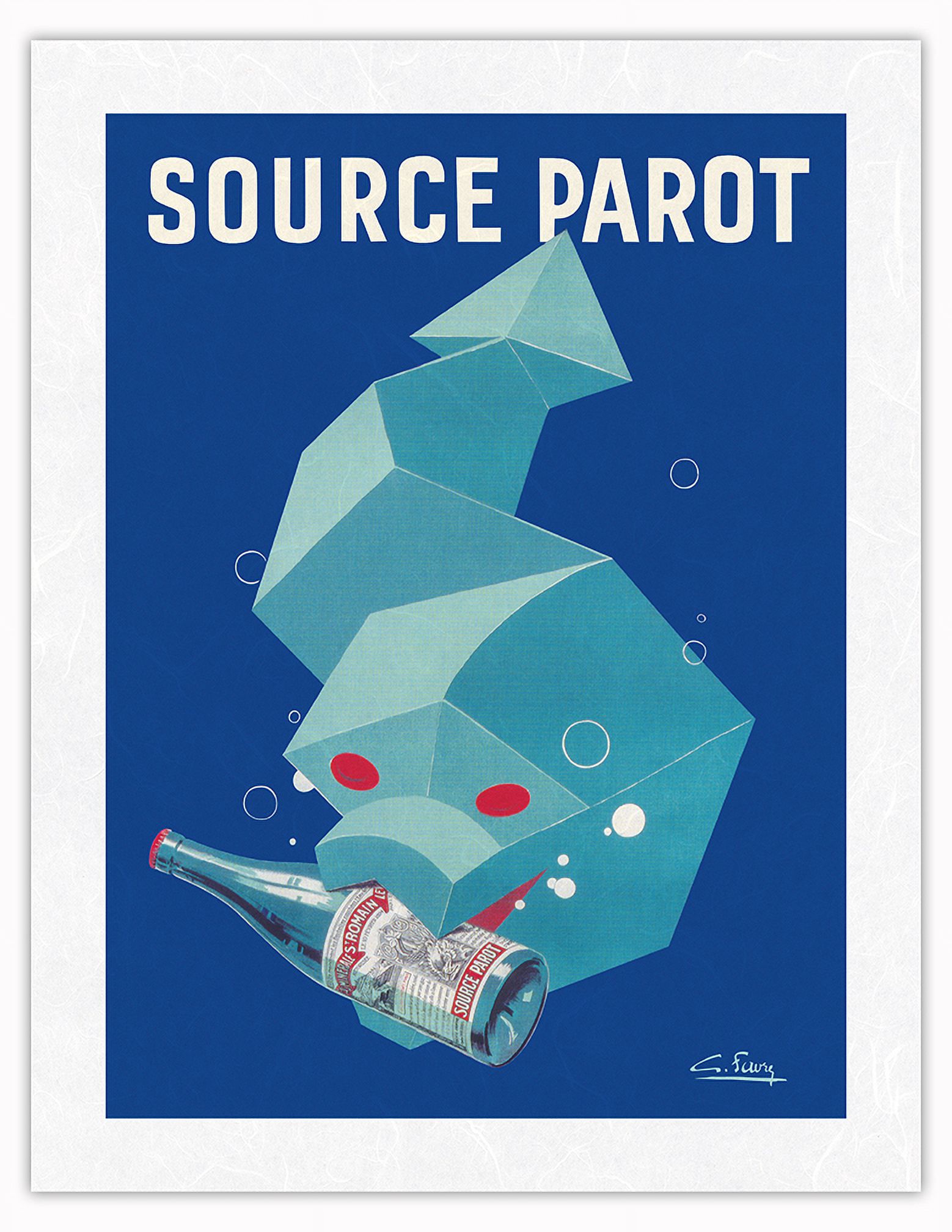 Source Parot Carbonated Mineral Water Vintage French Advertising