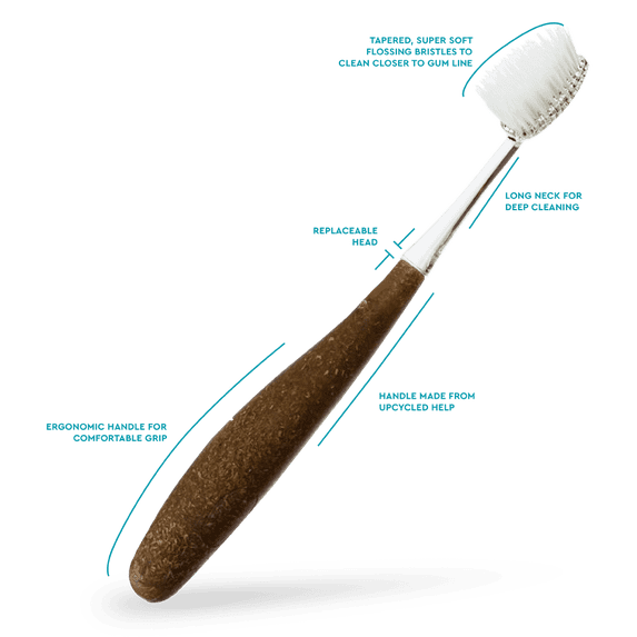 RADIUS Source Soft Hemp Handle Toothbrush