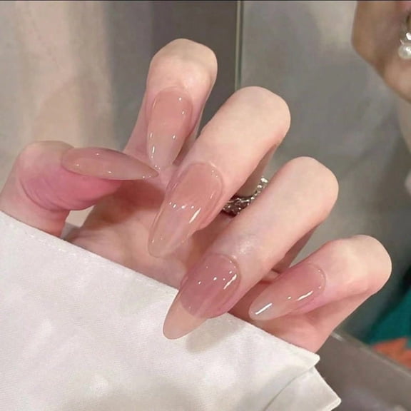 Source factory direct sales, Huafei touches the face, pure desire, wearing nails, simple nude colors, whitening nail patches, high-end
