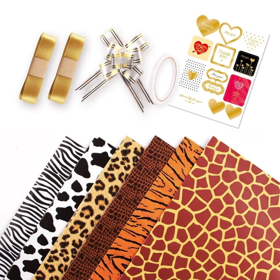 Source factory gift packaging paper, animal leopard print, cow print gift packaging, holiday DIY packaging, book paper wholesale