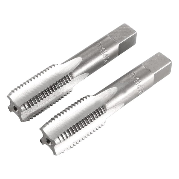for Sourcing Map Metric Hand Tap M14 Thread 1.5 Pitch, 4 Straight Flutes Bottom and Taper Screw Tap Set, H2 Alloy Tool Steel Tapping Tools for Metal Thread Repairing and Maintenance, 1 Pair