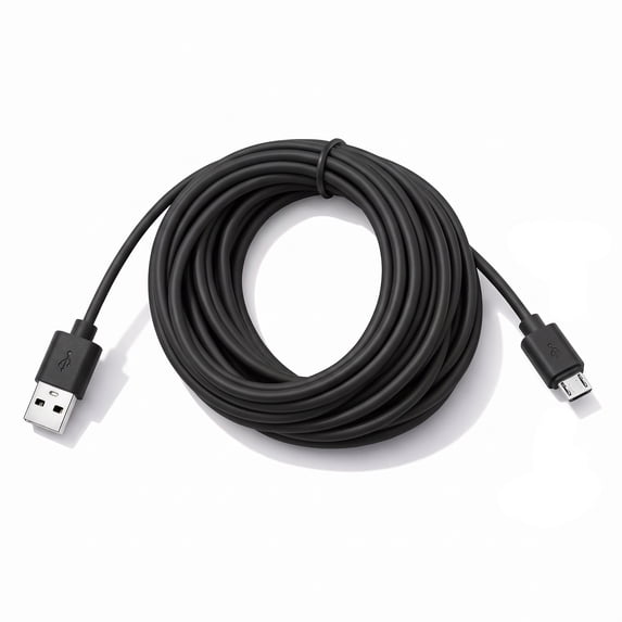 Sourcingbay 25ft USB to Micro USB Power Extension Cable Compatible with Wyze Cam v2 v3 and Blink Mini 1st Gen, Black