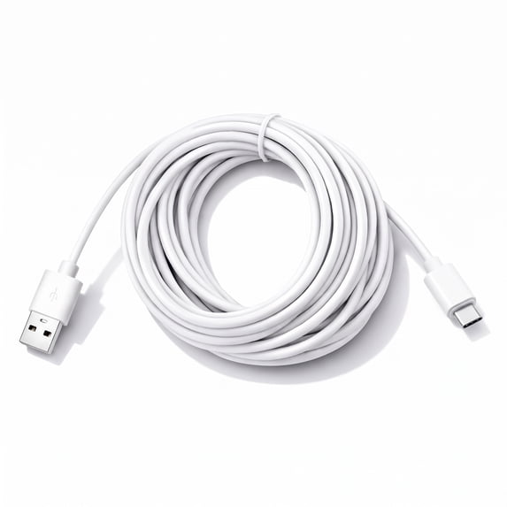 Sourcingbay USB-A to USB-C Camera Power Cable, 25 ft, Compatible with Blink Mini 2 and Tapo C120, White