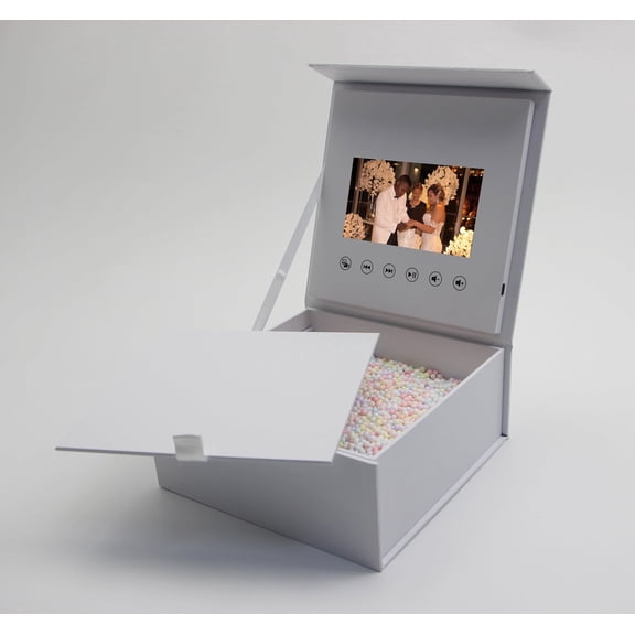Sourcingbay Video Gift Box with 5" IPS Screen - 4GB Storage, Auto-Play Magnetic Lid, Hidden Compartment