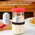 thumbnail image 1 of Sourdough Fermentation Jar,Clear Airtight Glass Dough Proofing Container With Scale Mark Thermometer and Date Tag for Homemade Starter Cultivation,Bread Baking and Natural Fermented Food Storage, 1 of 5