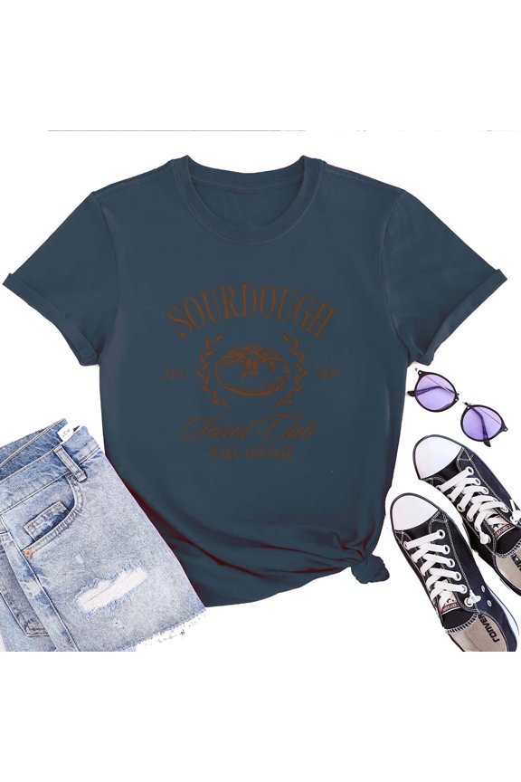 Sourdough Social Club T-Shirt for Women – Funny Baking Graphic Tee for Sourdough Lovers & Artisan Bread Makers