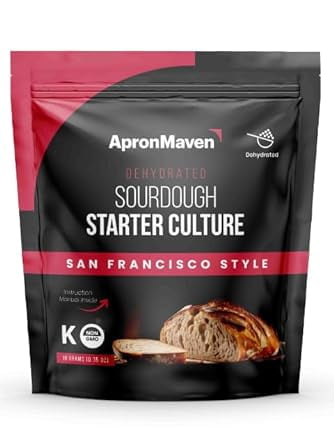 Apron Maven Starter Culture - San Francisco Style Heirloom Lively Dry Sourdough Starter, 10 Grams