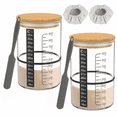 thumbnail image 1 of Sourdough Starter Jar, 32 OZ Wide Mouth Sour Dough Starter Jars Glass, Sourdough Starter Kit, Sourdough Bread Baking Supplies for Beginners and Pro, 2 Pack, 1 of 7
