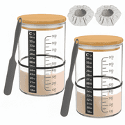 Sourdough Starter Jar, 32 OZ Wide Mouth Sour Dough Starter Jars Glass, Sourdough Starter Kit, Sourdough Bread Baking Sup