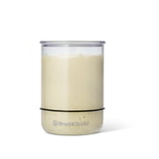 Brod & Taylor Sourdough Starter Jar, 32oz Size With Measuring Marks in in/cm and a Ring For Marking Starter Progress - Glass With a Loose Fitting Plastic Lid for Safety and Breathability