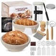 thumbnail image 1 of 27PCS Sourdough Bread Baking Supplies Sourdough Starter Kit with Starter Jar with 9"Round& 10"Oval Banneton Proofing Baskets,, 1 of 7