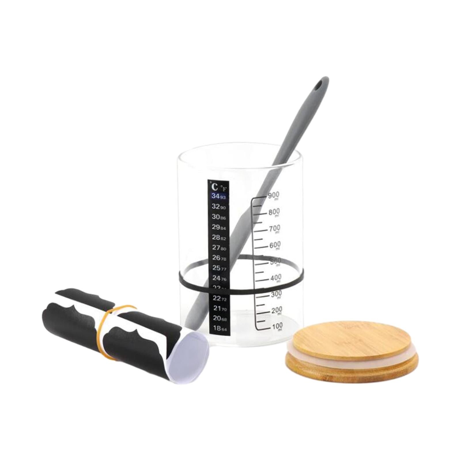 Sourdough Starter Kits Home Baking Supplies Bread Making Portable with Scale Wide Mouth for Home Household Coffee Shop Bakery