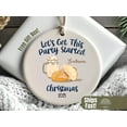 thumbnail image 1 of Sourdough Starter Ornament, Funny Baker Gift, Personalized Christmas Custom Ornament for Bread Makers - Let's Get This Party Started, 1 of 6