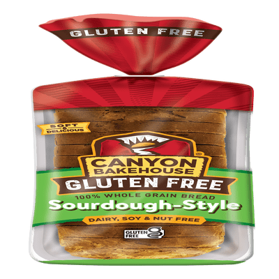 Canyon Bakehouse Gluten Free Sourdough-Style Bread, Whole Grain Gluten Free Bread, Fresh,15 oz Loaf
