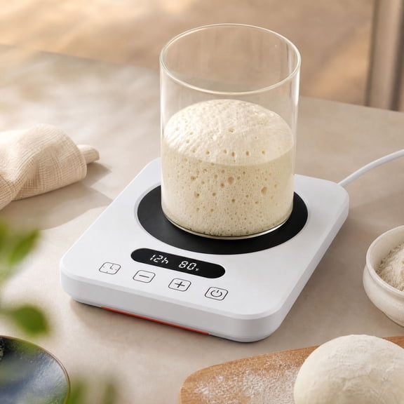 Sourdough Warmer 12H Timer Temp Control Dough Proofing Station Digital Display Heating Mat for Home Baking Fermentation