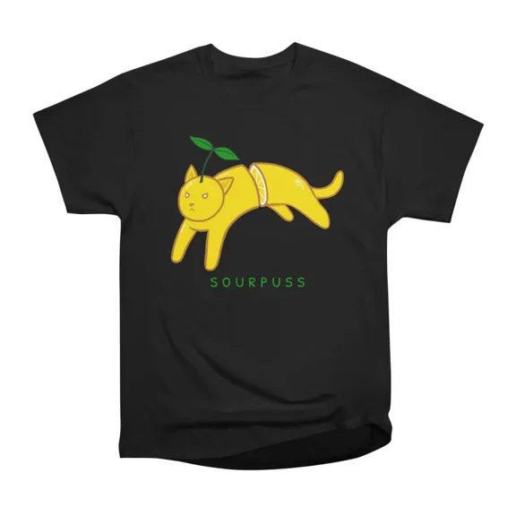 Sourpuss Lemon Kitty T-Shirt Tee Gift For Him Merch For Her Apparel For Friend