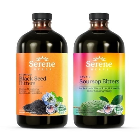 Serene Herbs Soursop & Black Seed Bitters Package, 32 Oz - Walmart
