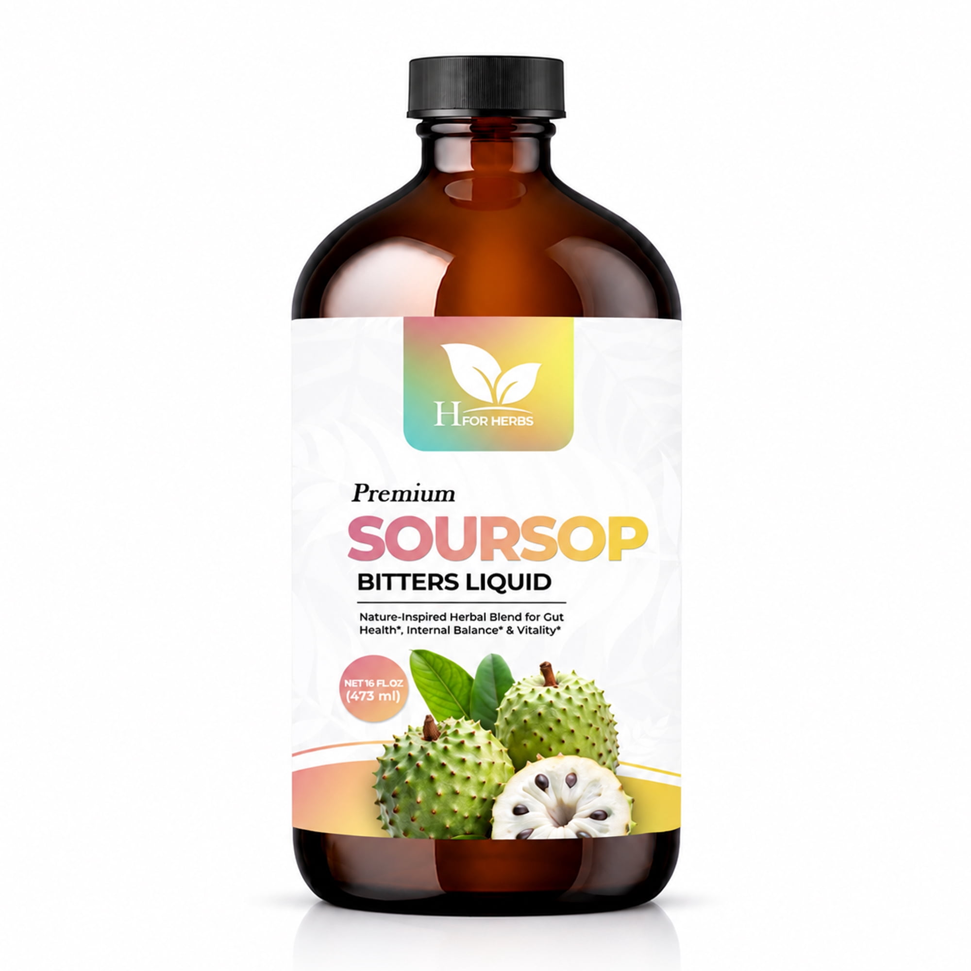 Soursop Bitters Blend Premium Herbal Liquid with Black Seed , Moringa and Turmeric