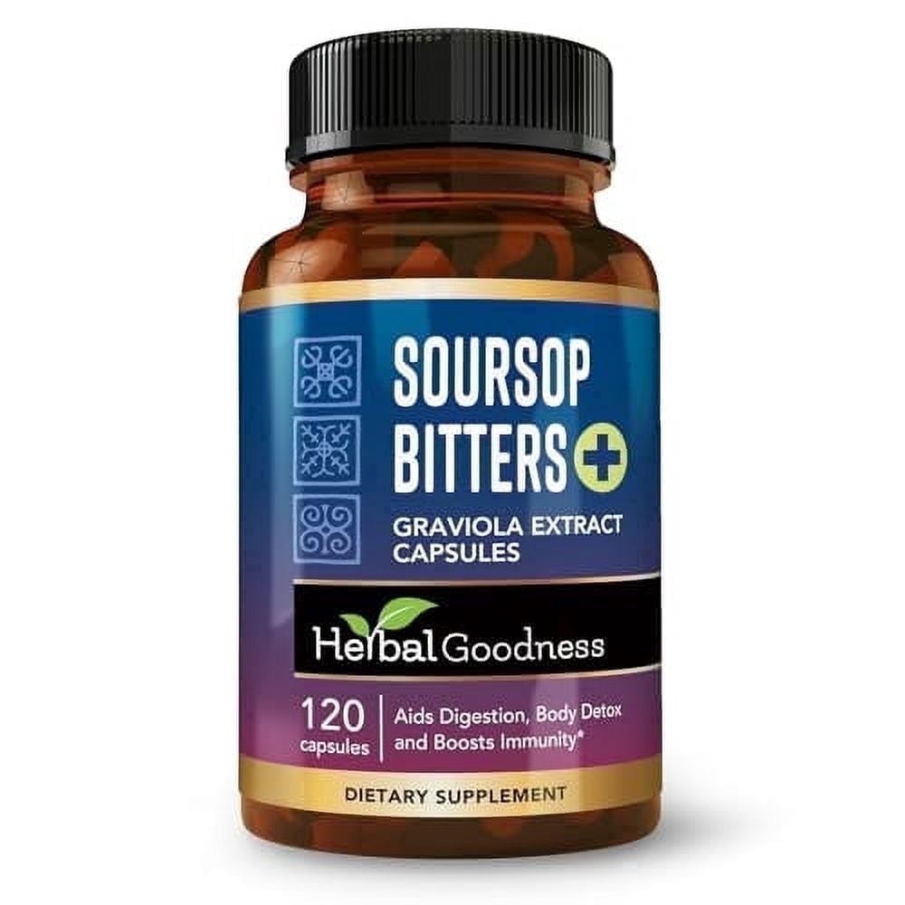 Soursop Bitters Capsules Organic - Pills, Graviola Leaf, Guanabana