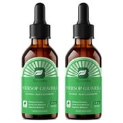 Soursop Bitters Liquid Drops with Irish Sea Moss,Soursop Graviola Leaves Extract - Soursop Multivitamin Complex Supports Antioxidant, Gut Cleanse & Immunity, 4 oz, 2 Pack