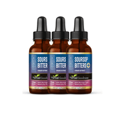 Soursop Bitters Liquid Extract 1fl.oz, 3 Packs - Organic Guanabana Leaf Supplement, Graviola, Gut Health & Cleanse - Herbal Goodness