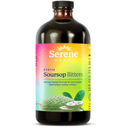 Serene Herbs - Soursop Bitters Liquid - Organic Herbal Guanabana Detox with Black Seed, Moringa & Ginger - Supports Digestive Wellness & Immune Function - 16 fl oz