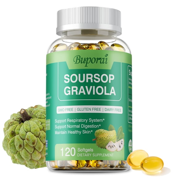 Soursop Graviola Capsules - Promotes Digestion and Supports Gut Health - 120 Capsules