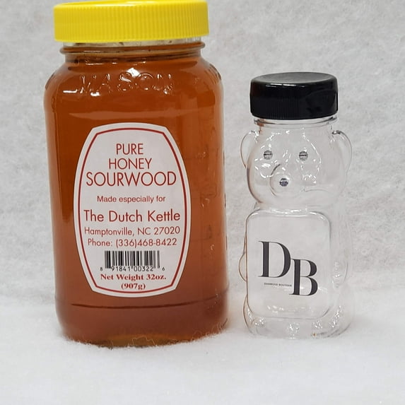 Sourwood Honey for The Dutch Kettle 32 Oz. With Plastic Honey Bear Bottle