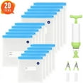 thumbnail image 1 of Sous Vide Bags 15 Reusable Vacuum Food Storage Bags for Anova and Joule Cookers - 3 sizes Sous Vide Bag Kit with Pump - 3 Sealing Clips for Food Storage and Sous Vide Cooking, 1 of 6