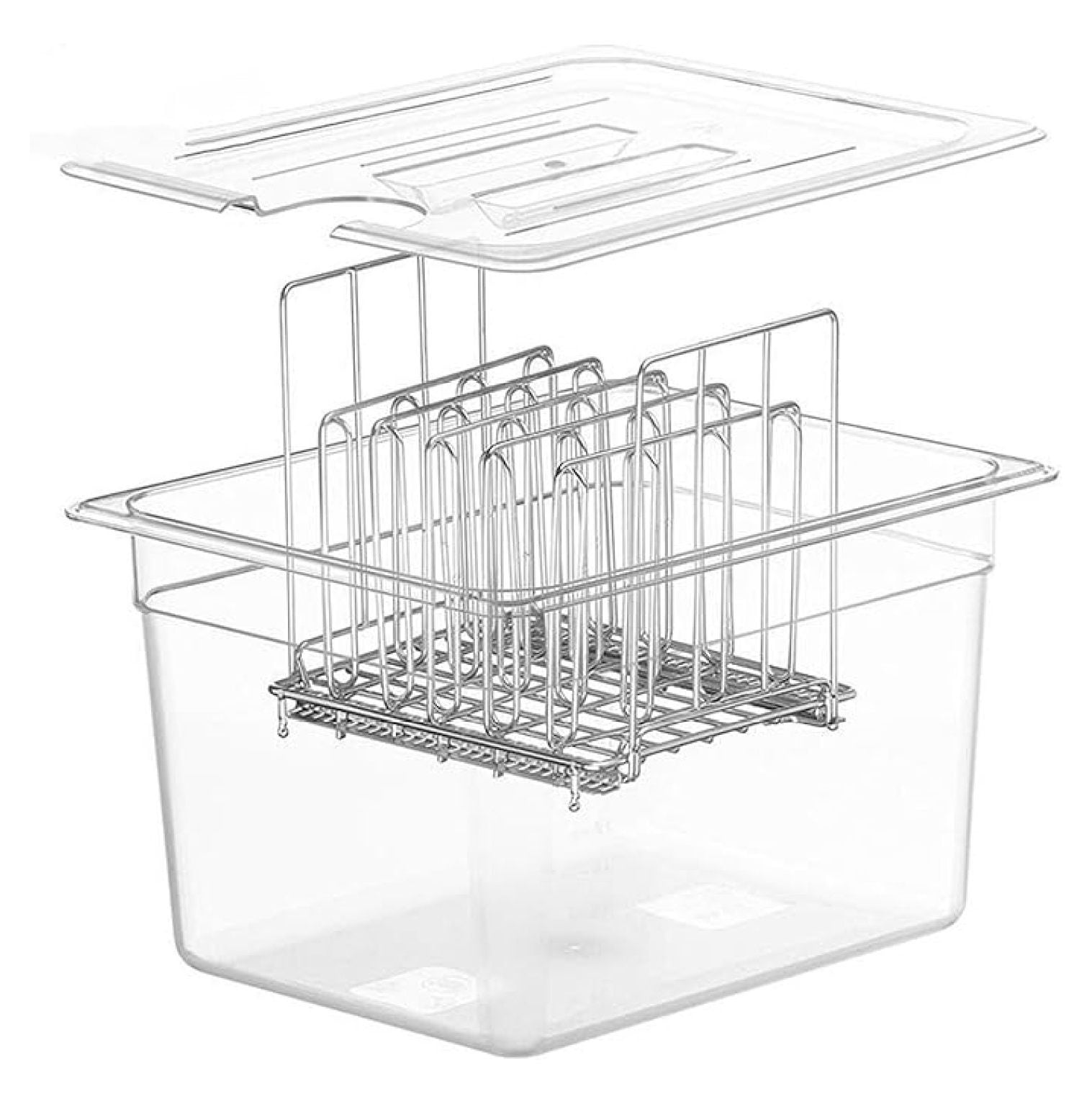 Sous Vide Container with Lid, Plastic 12L Slow Cooker Container Cooking ...
