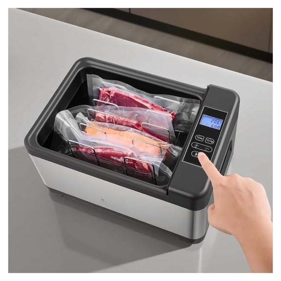 Sous Vide Cooker 800W, 8L Sous Vide Machine with Glass Lid & Digital Display, Precise Temperature Control, Timer, for Home Cooking, Family Meals