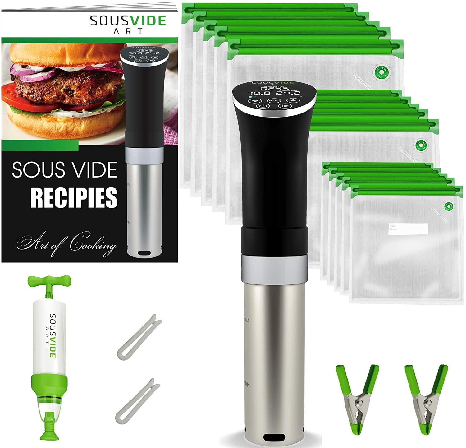 VacPak-It SV158 21.1 Gallon Sous Vide Immersion Circulator Head with LCD  Display- 120V, 1800W