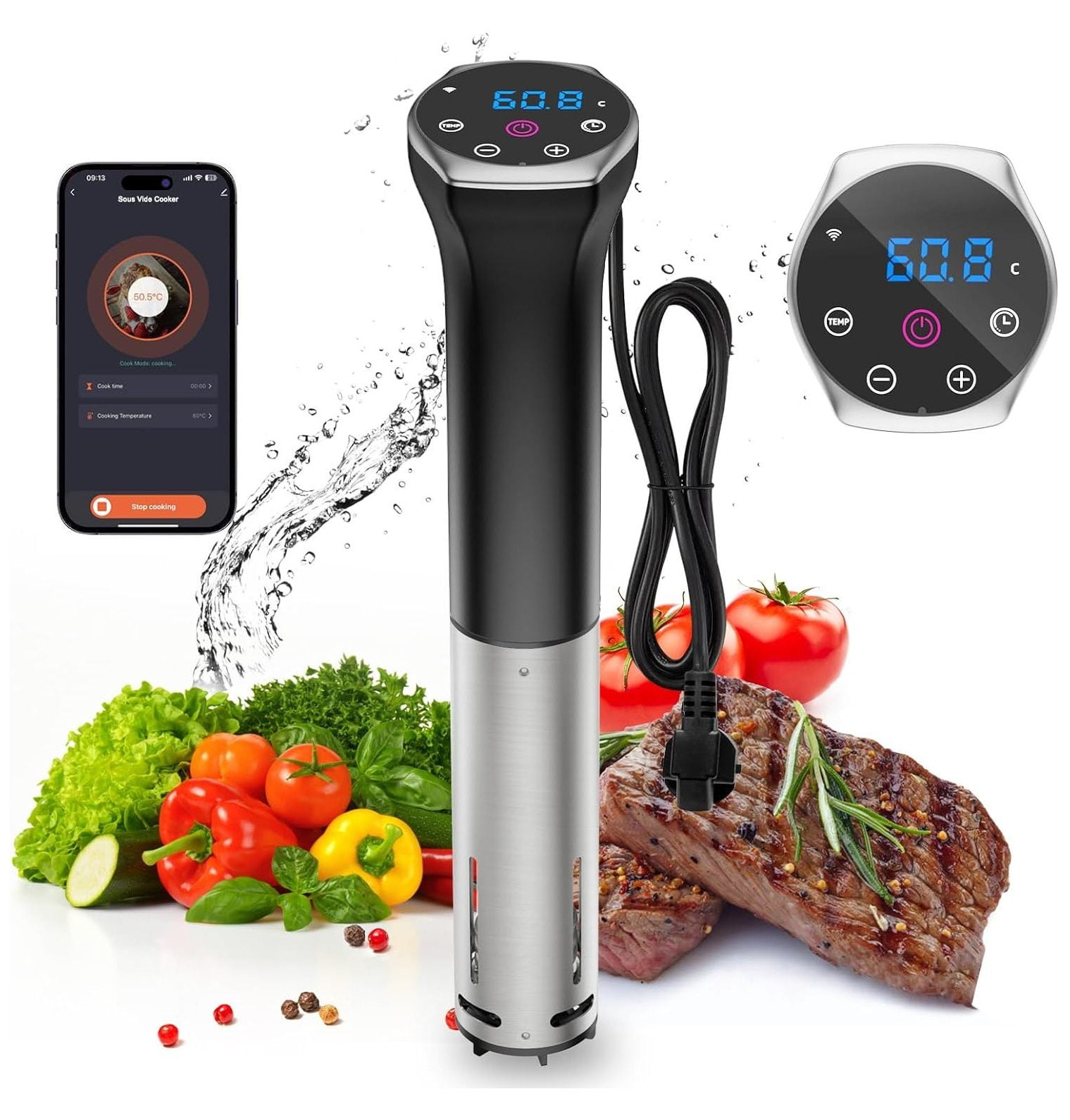 Sous Vide Cooker, Sous Vide Machines 1100W, Wifi Connect App Control