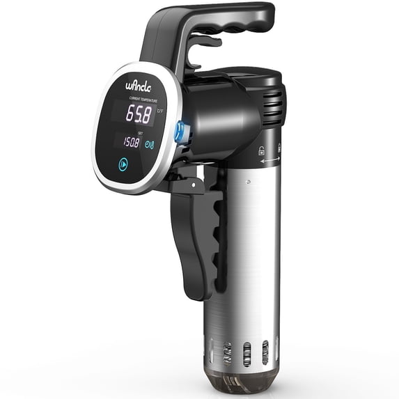 Sous Vide Cooker, Wancle Thermal Immersion Circulator, with Recipe E-Cookbook, Accurate Temperature Digital Timer, Ultra-quiet, 850 Watts, 120V, Stainless Steel/Black