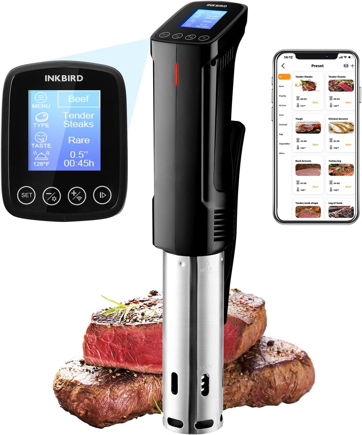 Sous Vide Cooker Wifi Sous Vide Machine Sous vide Cooking Machine 1000W ...