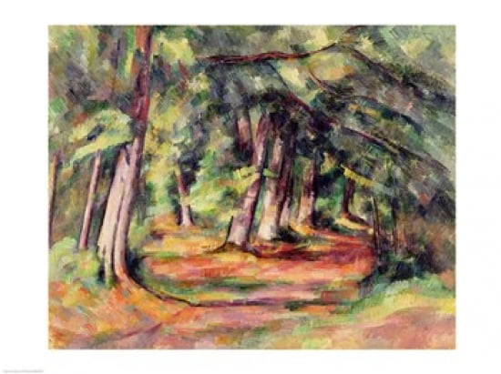 Sous-bois Canvas Art - Paul Cezanne (24 x 18)