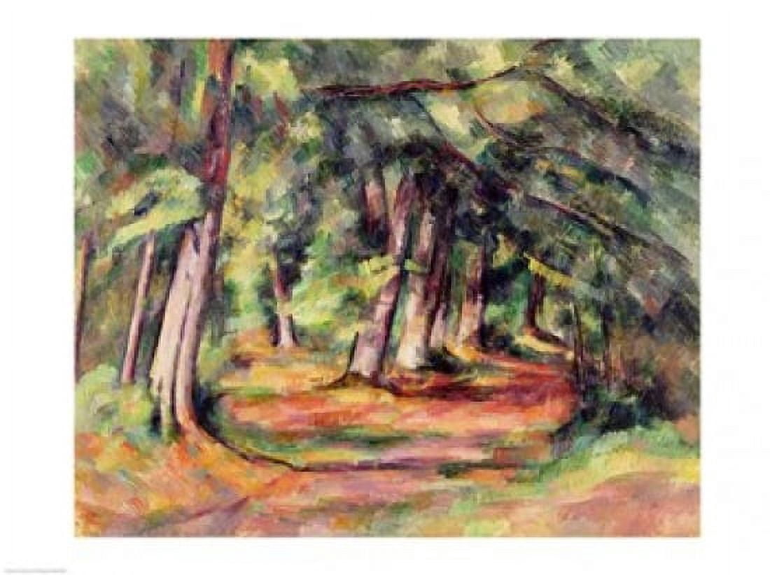 Sous-bois Canvas Art - Paul Cezanne (36 x 24)