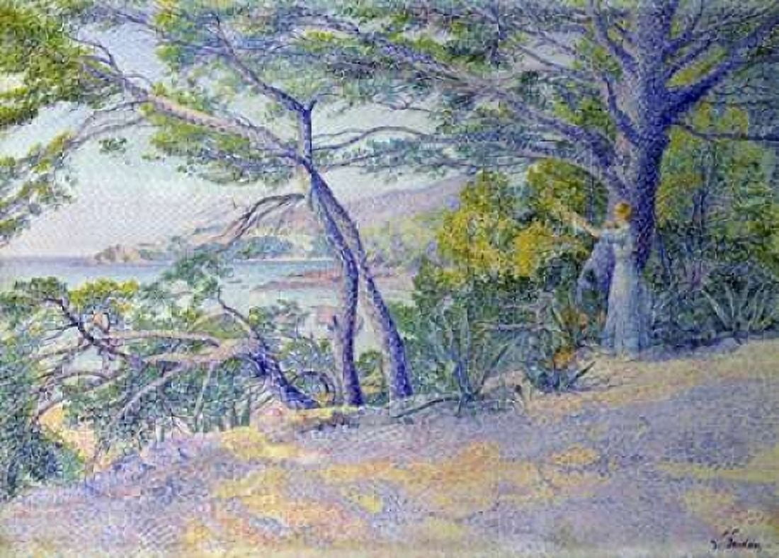 Sous les Pins a Carqueiranne Canvas Art - Louis Gaidan (20 x 28)