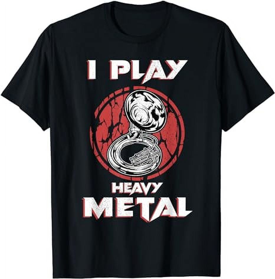 Sousaphone Shirt Play Heavy Metal Marching Band Tshirt Tuba TShirt