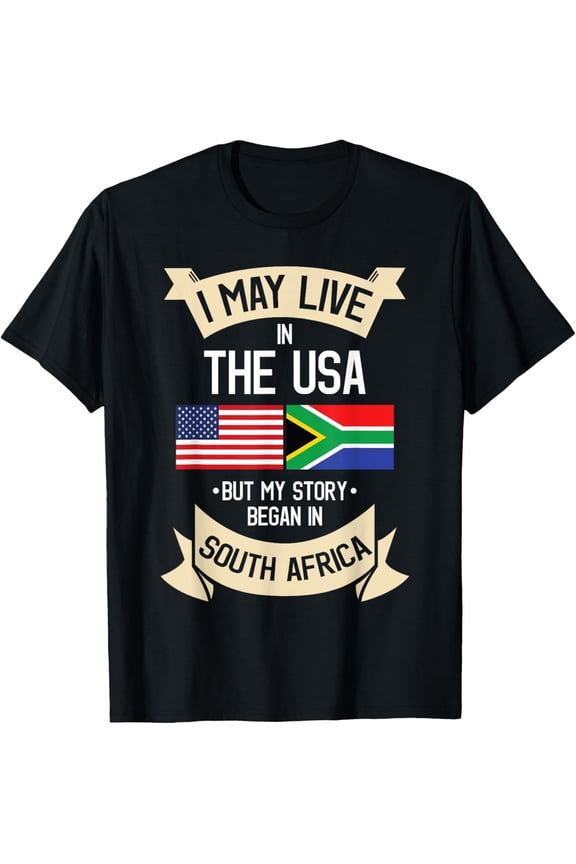 South Africa American Flag USA South African Roots Gifts T-Shirt