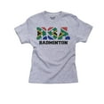 thumbnail image 1 of South Africa Badminton - Olympic Games - Rio - Flag Boy's Cotton Youth Grey T-Shirt, 1 of 2