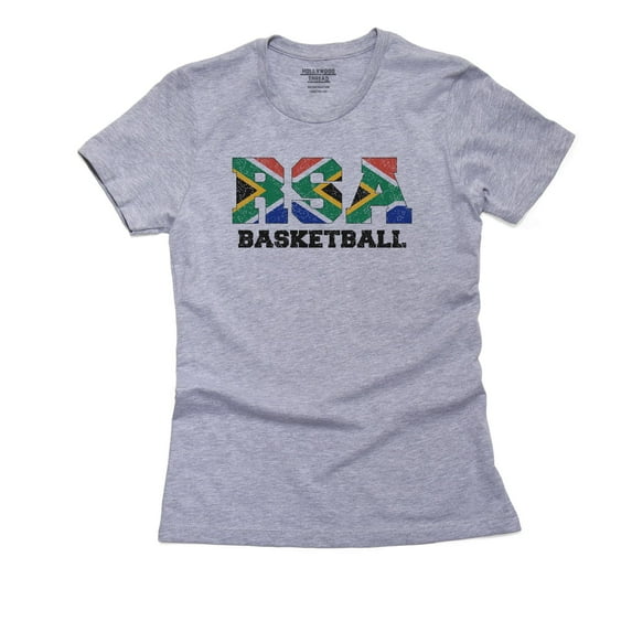 South Africa Basketball - Olympic Games - Rio - Flag Women's Cotton Grey T-Shirt