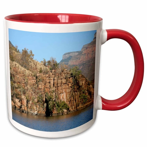 3drose, South Africa Blyde River Canyon, 15oz Two-tone Red Mug