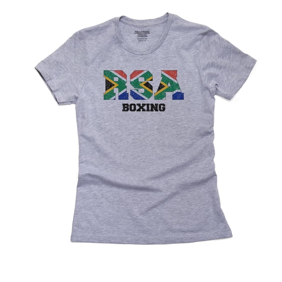 South Africa Boxing - Olympic Games - Rio - Flag Women's Cotton Grey T-Shirt