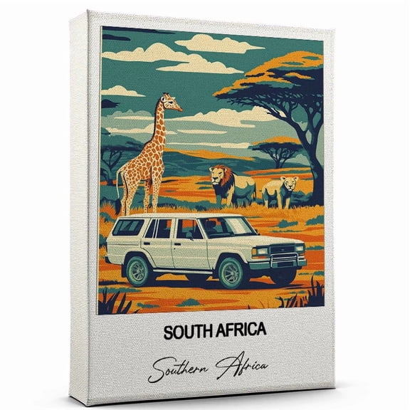 South Africa Canvas Wall Art Travel-Inspired Home Decor Featuring Southern Africa Art Canvas Unique Gift for Travel Canvas Ready to Hang