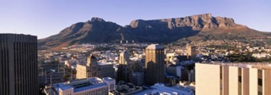 South Africa Cape Town and Table Mountain Canvas Art - Panoramic Images (36 x 13)