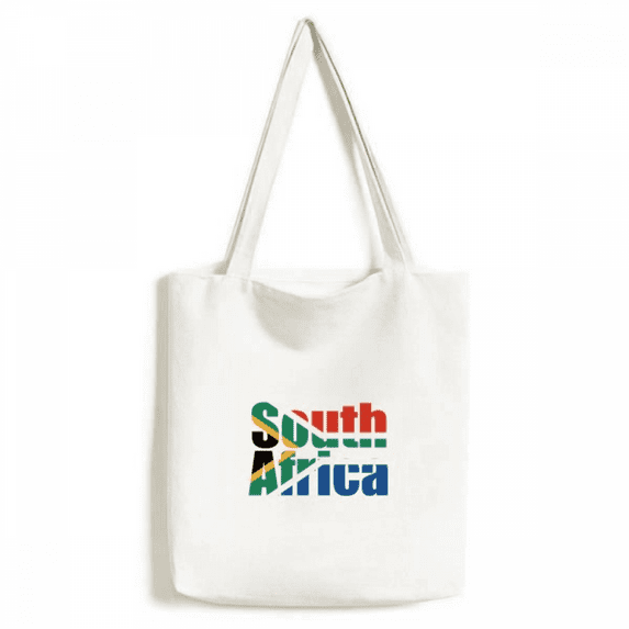 South Africa Country Flag Name Tote Canvas Bag Shopping Satchel Casual Handbag