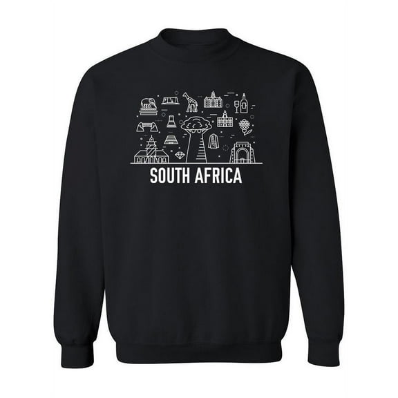South Africa Culture Doodle Sweatshirt Women -Image by Shutterstock, Female x-Large