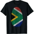thumbnail image 1 of South Africa Flag Fingerprint DNA Gift South Africans T-Shirt, 1 of 4